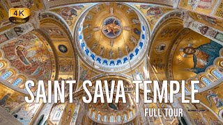 【4K】Saint Sava Temple Belgrade Serbia  Full Walking Tour  With Captions CC [upl. by Nafis]