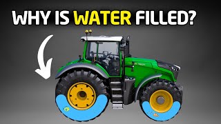 Why Some Tractor Tires Are Filled With Water [upl. by Ydnamron]