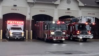 Laconia NH Fire Department 13 Engine 1 Ladder 1 and Ambulance 1 responding [upl. by Barb]