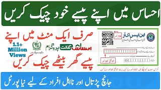 How To Check Ehsaas Payment In 1 Minute  Check Ehsaas kafalat Payment At Home Online New Portal [upl. by Anma34]