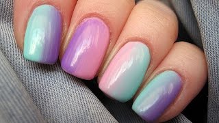 Pastel ombre soak off nails  Jak zrobic ombre na paznokciach hybrydowych [upl. by Ellennad64]