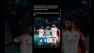 React au match nul de Lyon 22 lyon europaleague football react reaction [upl. by Lambart]