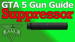 GTA 5 Gun Guide Suppressor Stats Damage Decreasing amp How Useful It Is [upl. by Anivas]