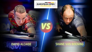 DAVID ALCAIDE VS SHANE VAN BOENING  2024 EUROPEAN OPEN billiards 9ballpool highlights [upl. by Leavitt]