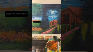 Landscape painting 🖼️ shorts art painting paint landscape landscapepainting oilpainting [upl. by Mccullough]