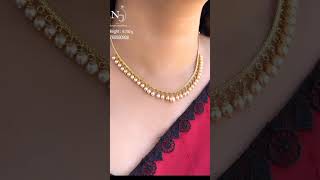 6ಗ್ರಮ್ ಮುತ್ತಿನ ನೆಕ್ಲೇಸ್ಗ beautifuljewelry viral gold necklace [upl. by Llehsim755]