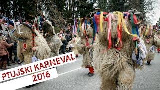 Pustni karneval  Ptuj 2016  Kurentovanje  Kurenti [upl. by Lettig]