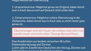 Bibel Die Problematik von Übersetzungen [upl. by Leind]