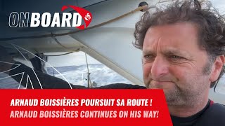 Arnaud Boissières poursuit sa route   Vendée Globe 2024 [upl. by Yenohtna]