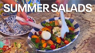 Allisons Cooking Diary summer salad recipes Mediterranean Quinoa Salad Peach amp Burrata Salad [upl. by Spratt]