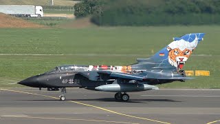 AIRPOWER 24  2 German Air Force Tornado landing at Zeltweg Air Base [upl. by Nessim]