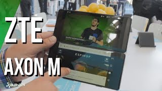 ZTE Axon M así funciona el smartphone plegable con doble pantalla Primeras impresiones [upl. by Joaquin]