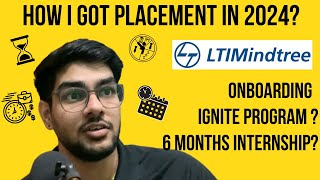 LTIMindtree Placement 2024  Campus Placement  Onboarding Process  Ignite program before joining [upl. by Deeas]