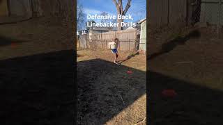 Defensive BackLinebacker Drills 🏈 [upl. by Norej]