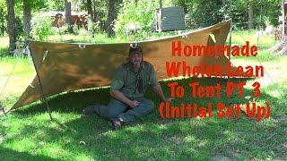 Homemade Oil Cloth Whelen Lean To Tent PT 3 [upl. by Sirrot]