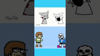 wenda and chara lamo flipaclip animation cat memes sans undertale sprunki shorts [upl. by Hnahk]