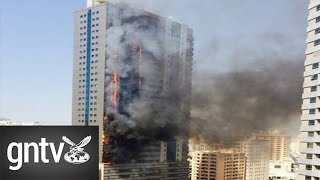 Building catches fire in Sharjah [upl. by Aires411]