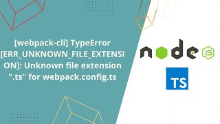 Webpack and Typescript ErrorERRUNKNOWNFILEEXTENSION while setting config  Feb 2024 [upl. by Holmun]