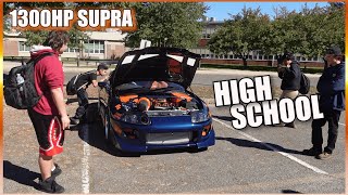 Taking my 1300HP Supra mk4 to High School [upl. by Easton]