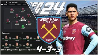 How West Ham United Could Play Under Julen Lopetegui in the 433 and 3421 Tactics  EA FC 24 [upl. by Denice]