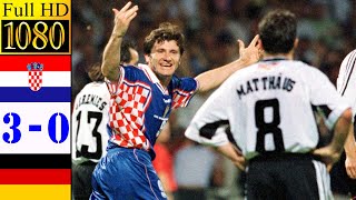 Croatia 30 Germany World Cup 1998  Full highlight  1080p HD  Davor Šuker  Lothar Matthäus [upl. by Toile]