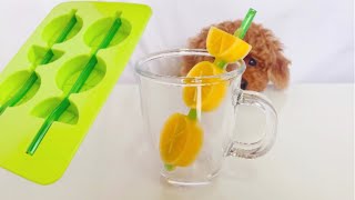 ENG 다이소 얼음 트레이로 오렌지에이드 만들기 orangeade recipe [upl. by Ydnil]