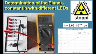 Determination of the Planck constant h with different LEDs  Bestimmung Plancksches Wirkungsquantum [upl. by Ilise]