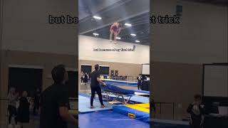 Trying to explain my niche gymnastics event😅 gymnastics fails sports olympics trampoline flip [upl. by Felicity718]