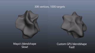 Maya CUDAGPU Blendshape [upl. by Butte]