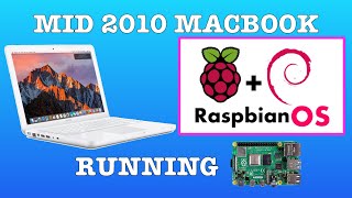 Mid 2010 Macbook running Raspberry Pi Raspbiain OS from USB [upl. by Forland]