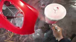 carpainter carpainting outside bumper respray flippingcars POV [upl. by Nahtan]