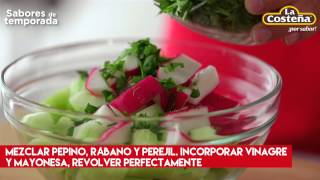 Ensalada de pepino y rábano  La Costeña® [upl. by Braca]