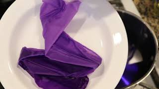 Dip Dyeing a 100 Silk Scarf in Wiltons Violet Food Coloring [upl. by Nosrac]