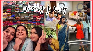 Let’s go saree shopping 🛍️  Gardening 🪴  Weekly J vlog🎀 [upl. by Aldon]