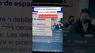 Traductor en Teams en vivo [upl. by Amyaj]