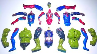 Merakit Mainan Hulk Smash Spiderman Ironman Captain America Avengers Assemble Superhero Toys [upl. by Akinhoj]