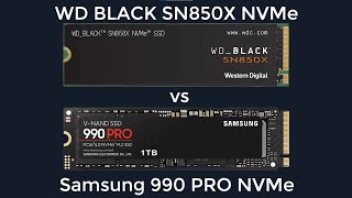 Samsung 990 PRO vs WD BLACK SN850X Bench Test  SSD M2 NVMe [upl. by Netsrek413]