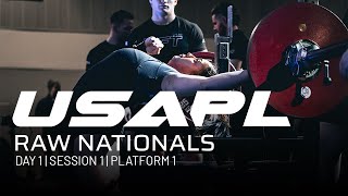 2023 USAPL Raw Nationals  Day 1  Session 1  Platform 1 [upl. by Dickson922]