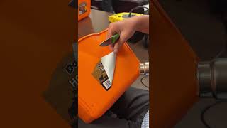 Removing sticker with a heat gun sticker removal remove sticker remove adhesive [upl. by Akessej296]