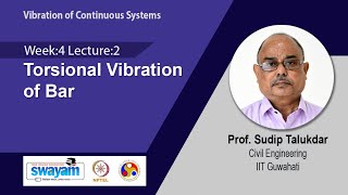 Lec 14 Torsional Vibration of Bar [upl. by Brandy]