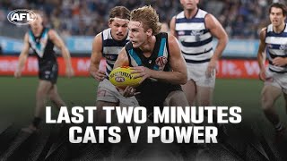 Last Two Minutes Geelong v Port Adelaide  Round 9 2024  AFL [upl. by Yelraf]