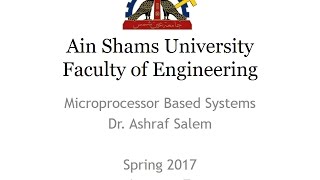 CSE312 Microprocessor Based Systems  Lecture 7 [upl. by Gagliano]