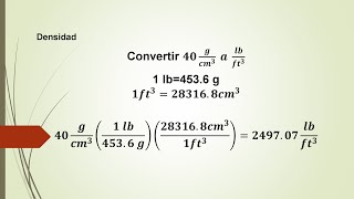 conversion de gcm3 a lbft3 [upl. by Gnouh]