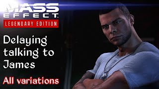 Mass Effect 3  James comments on mission progress  All variations [upl. by Cacilie725]