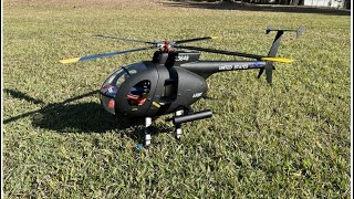 FLISHRC Hughes MD500 Scale Fuselage Four Rotor Blades 6CH RC Heli GPS with H1 Flight Controlle RTF [upl. by Vine492]