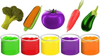 Matching Colors and Vegetable Game with Wrong Colors  Vegetables Name Video [upl. by Truda48]