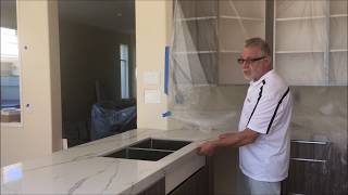 Calacatta Quartz Countertop Review  Kitchen Remodeling [upl. by Anama453]