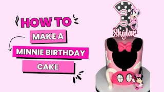 Minnie Birthday Cake  Cake Queen Tanya [upl. by Justis]