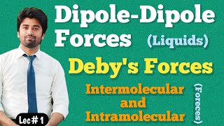 Dipole dipole forces Dipole induced dipole forces Debye Forces Intermolecular and Intramolecular [upl. by Chien]