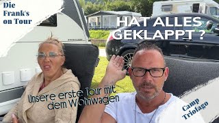 Erste Tour mit dem neuen Wohnwagen zum Campingplatz Triolago  Hobby Exellent 560 WFU [upl. by Valle]